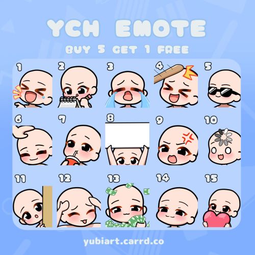 YCH Emotes for Twitch Youtube Discord 1