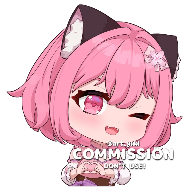 SmilingSkitty's Chibi Halfbody Can Be Use For Your Merch (Sticker or Charms)