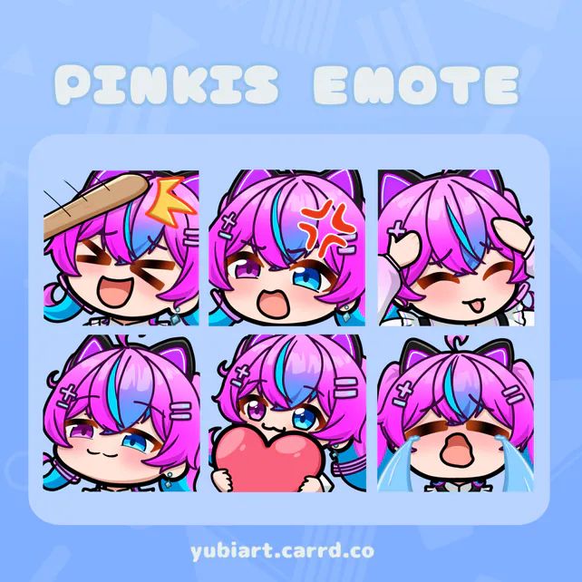 Pinkis's YCH Emotes for Twitch Youtube Discord